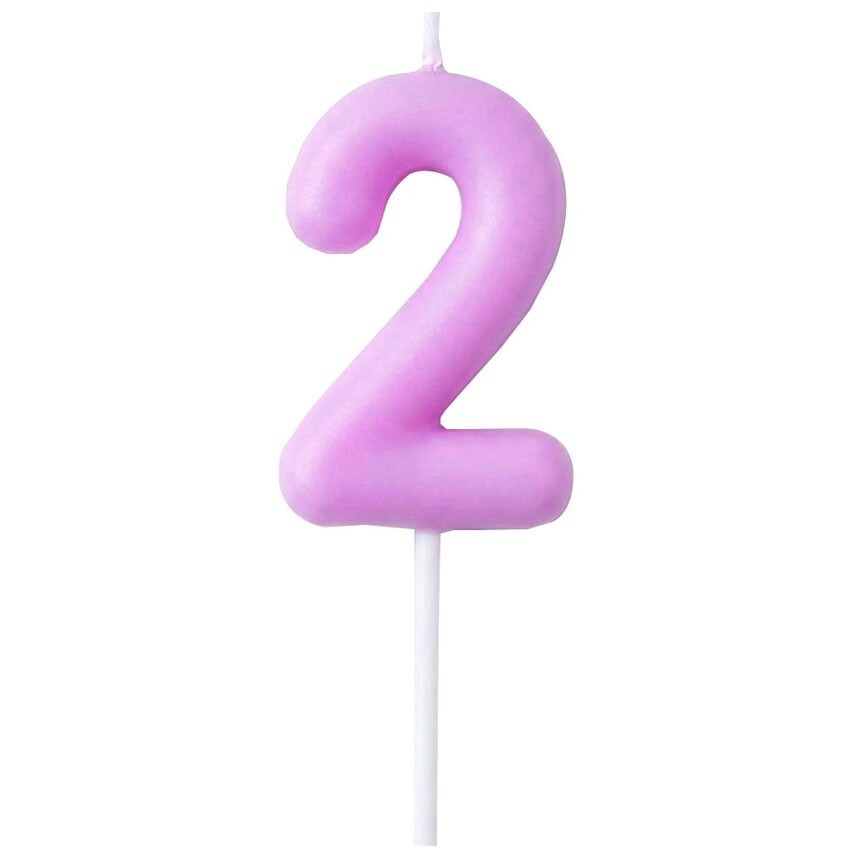 Candle Number 2 Lilac Pastel (Piece)