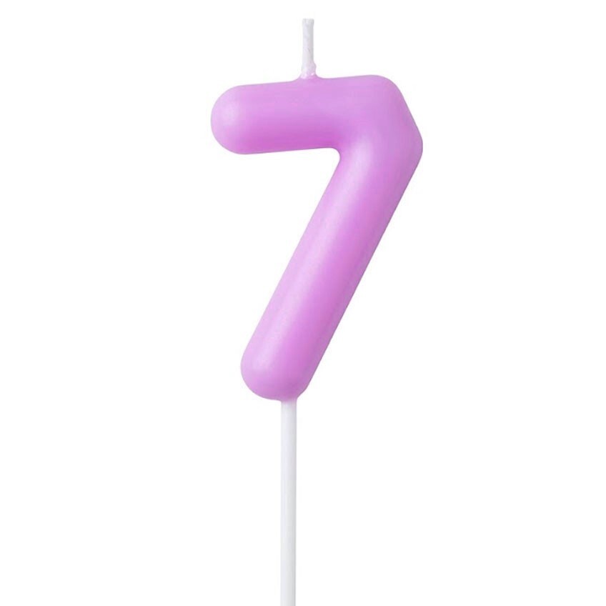 Candle Number 7 Lilac Pastel (Piece)