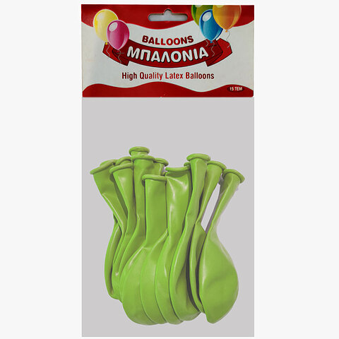 Balloons 13 inch metallic lime green 15 pcs