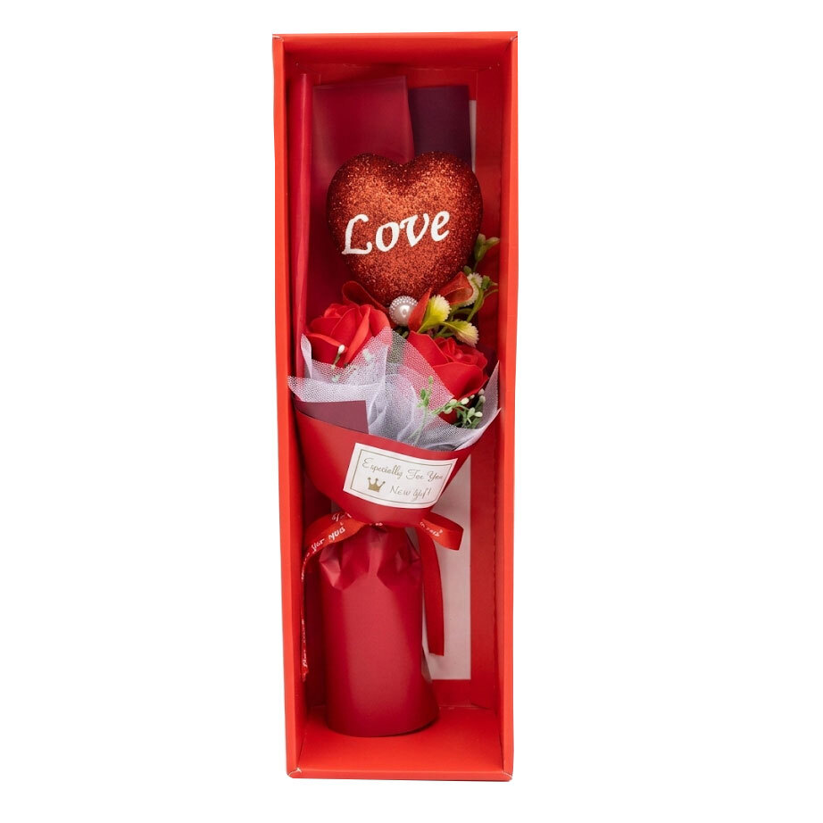 Καρδιά Μαργαριτάρι σε Μπουκέτο Gift Box  - 34 cm 