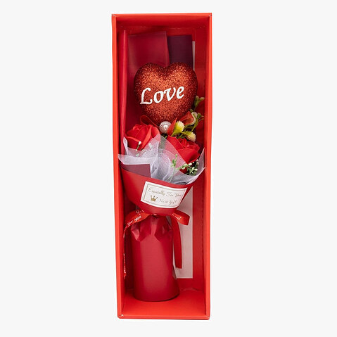 Καρδιά Μαργαριτάρι σε Μπουκέτο Gift Box 4 Τεμάχια - 34 cm  