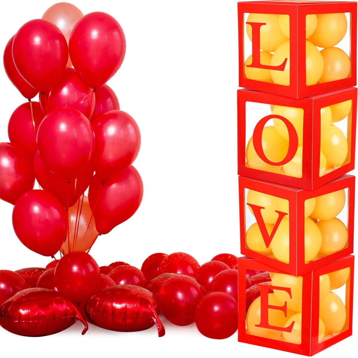 Κουτί Μπαλονιών Κόκκινο LOVE - 4 τεμάχια 3