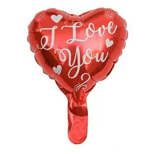 Μπαλόνι 10'' Καρδιά I Love You - Minishape (Με αυτόματη βαλβίδα)