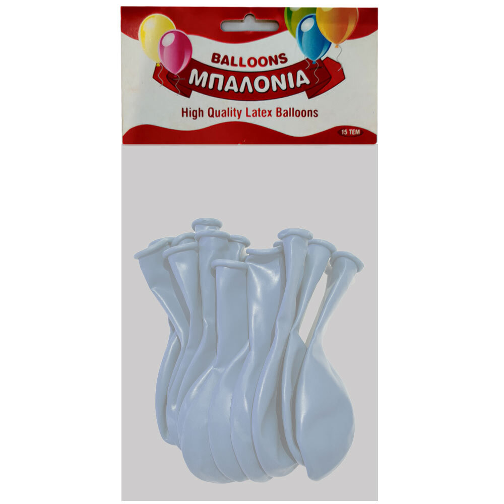 Μπαλόνια latex Macaron μπλε-γκρι 12 ιντσών 15 τεμάχια