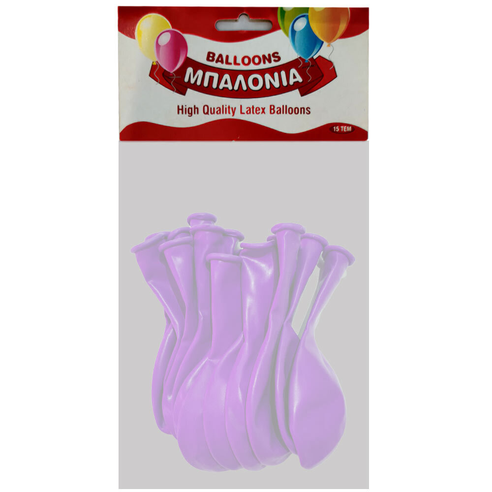 Μπαλόνια latex Macaron λιλά 12 ιντσών 15 τεμάχια 3