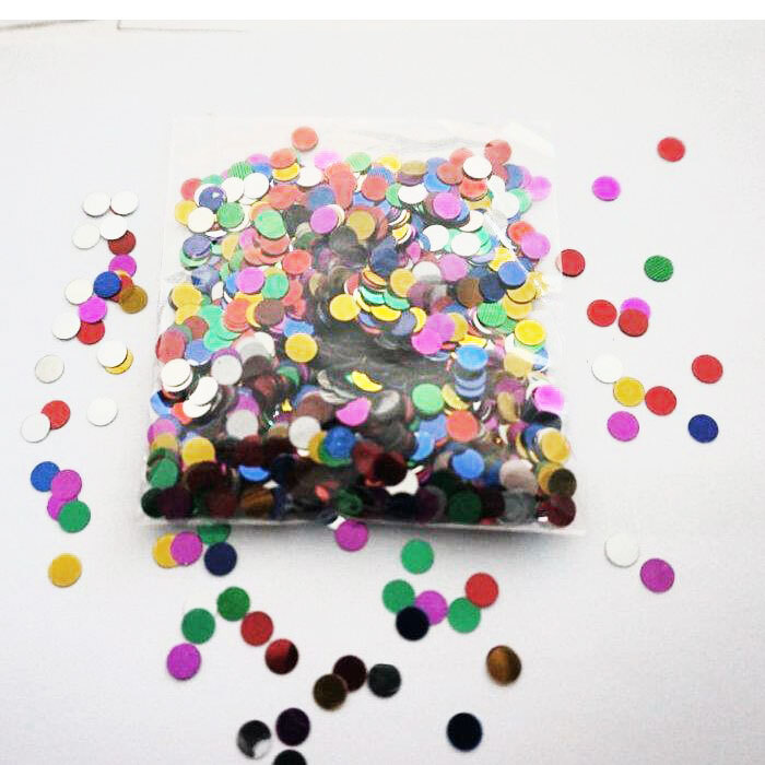 Metallic confetti round multicolor ND