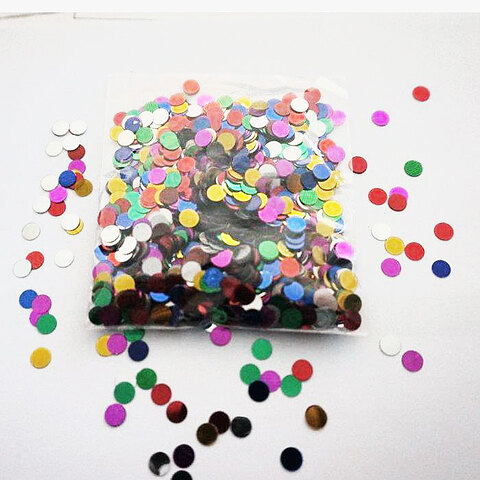 Metallic confetti round multicolor ND