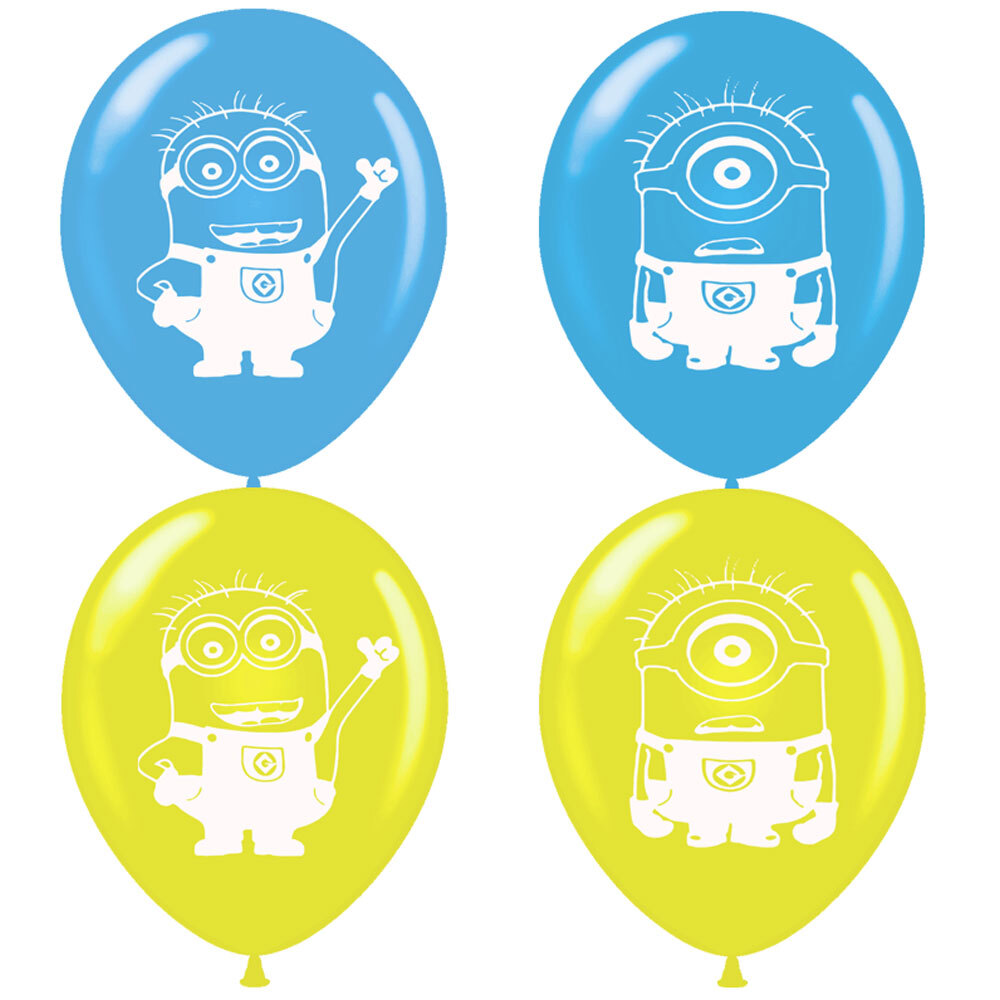Balloons printed 2 sides Minions 15 pcs pack ND