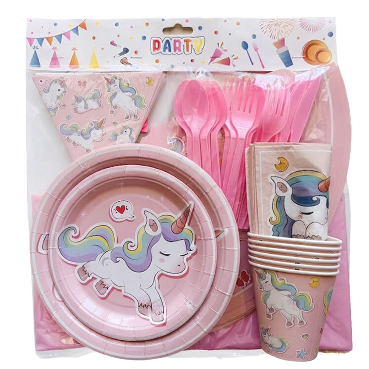 Party Set Unicorn - For 6 People (50 Pieces)