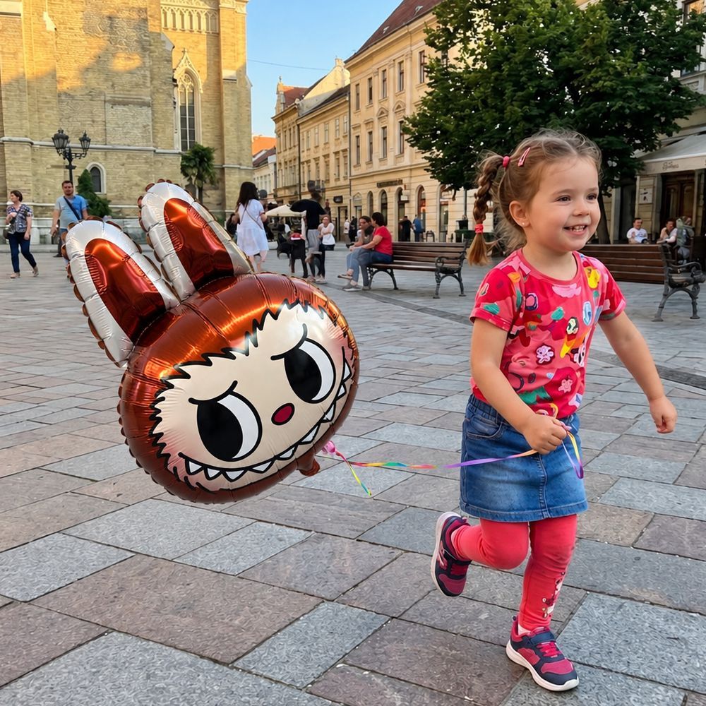 Balloon Labubu Brown Head