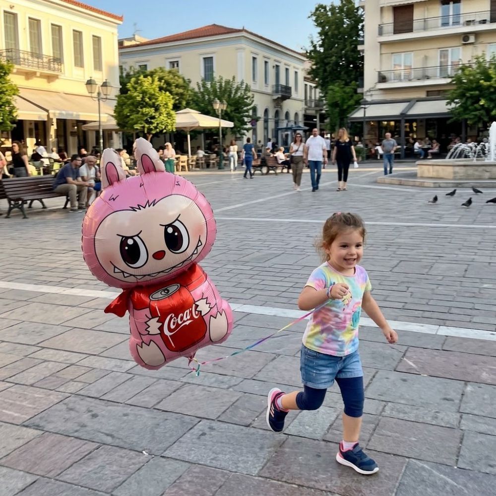 Balloon Labubu Cola Pink