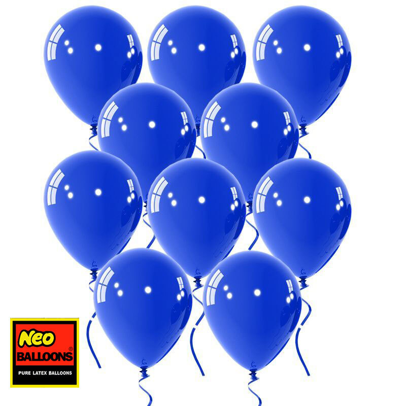 Μπαλόνια latex 12 ιντσών μπλε NEO BALLOONS 100 τεμάχια 2