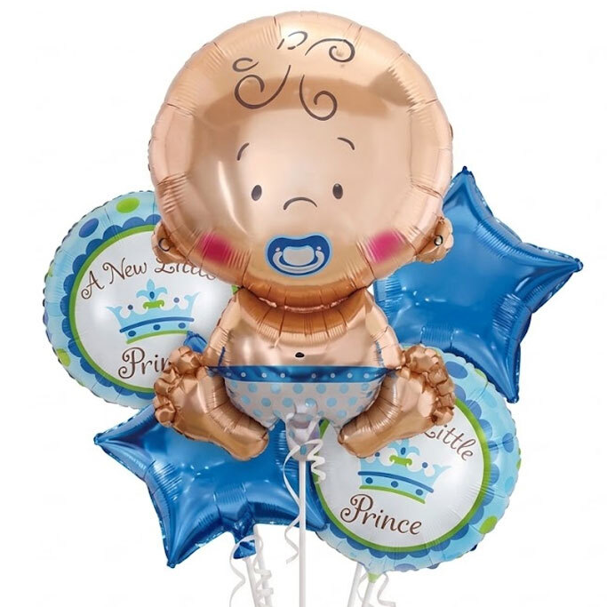 Balloon Birth Baby Boy Set 5 Pieces (Packaged)