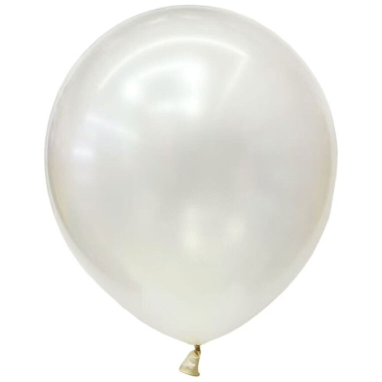 Balloon 12'' (30cm) White Pearl P21 Metallic (50 Pieces) - Marco Polo Quality Balloons