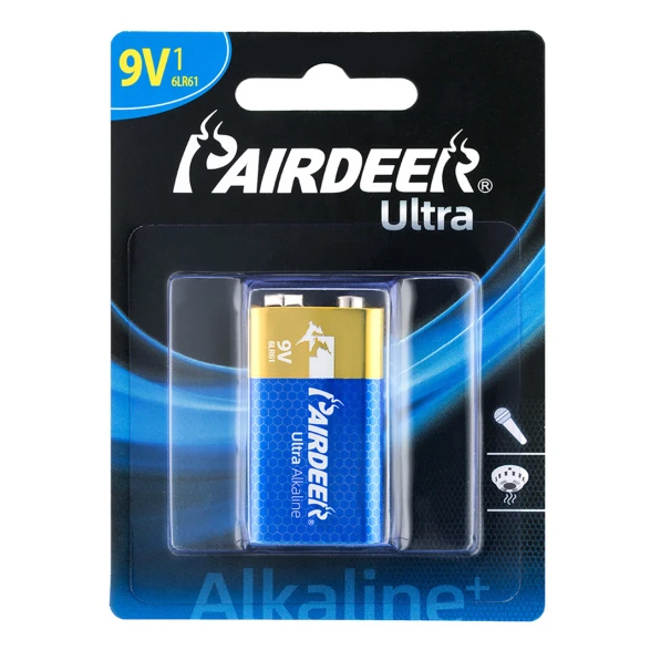 Μπαταρία Αλκαλική 9V - PAIRDEER ULTRA DIGITAL (6LR61)