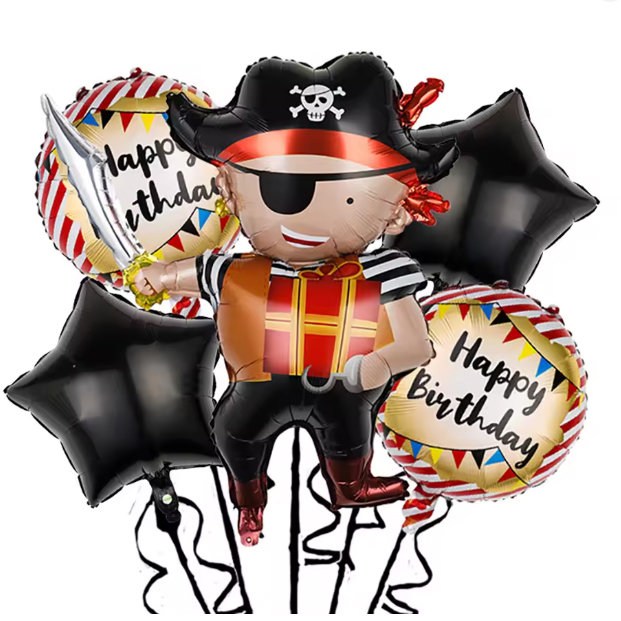 Balloons Pirate Set Happy Birthday