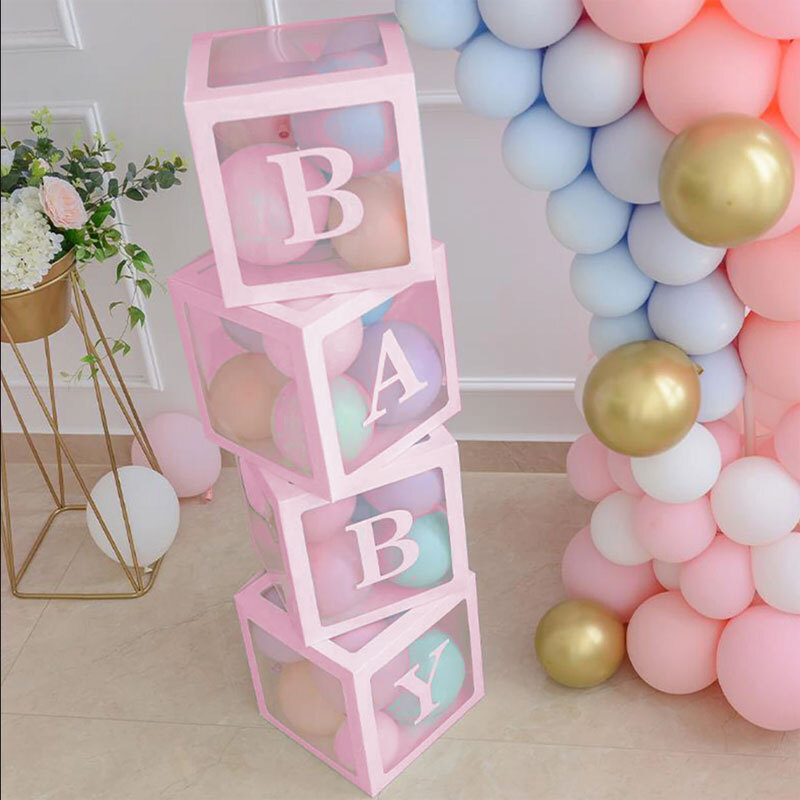 Balloon Baby box Pink 4 pcs