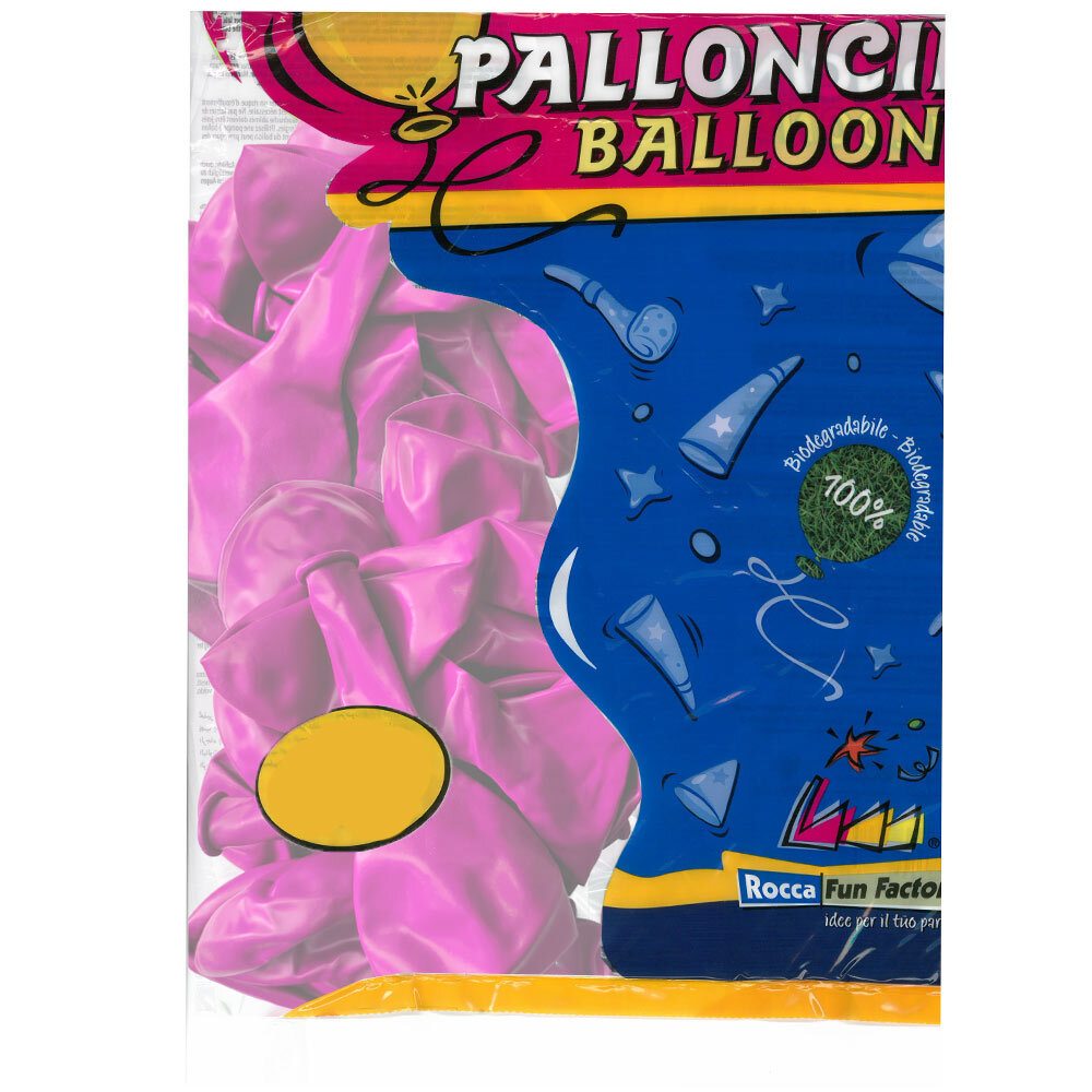 Μπαλόνια latex ροζ 12 ιντσών Rocca Italy balloons 100 τεμάχια 4
