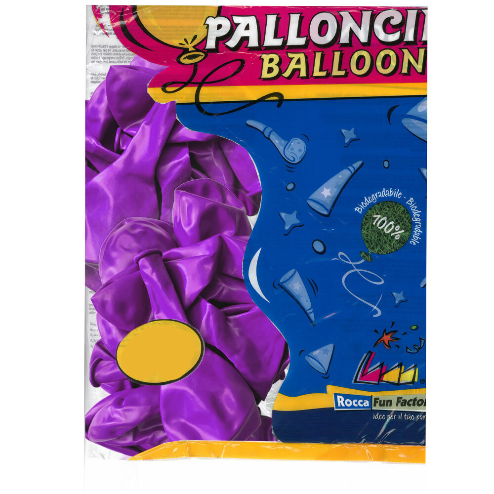 Balloons latex 13 inch metallic purple Rocca Italy Balloons 100 pcs