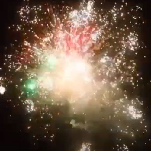 Fireworks 100 shots Leopard balloon-fire-gr