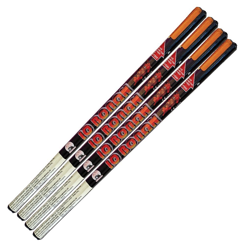 Roman candles 10 shots Triaina 4 pcs pack balloon-fire-gr