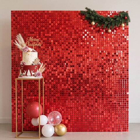 Decoration Backdrop Wall - Red - 30 x 30 cm