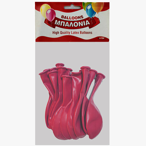 Μπαλόνια 12 ιντσών ματ κόκκινο 15 τεμάχια
