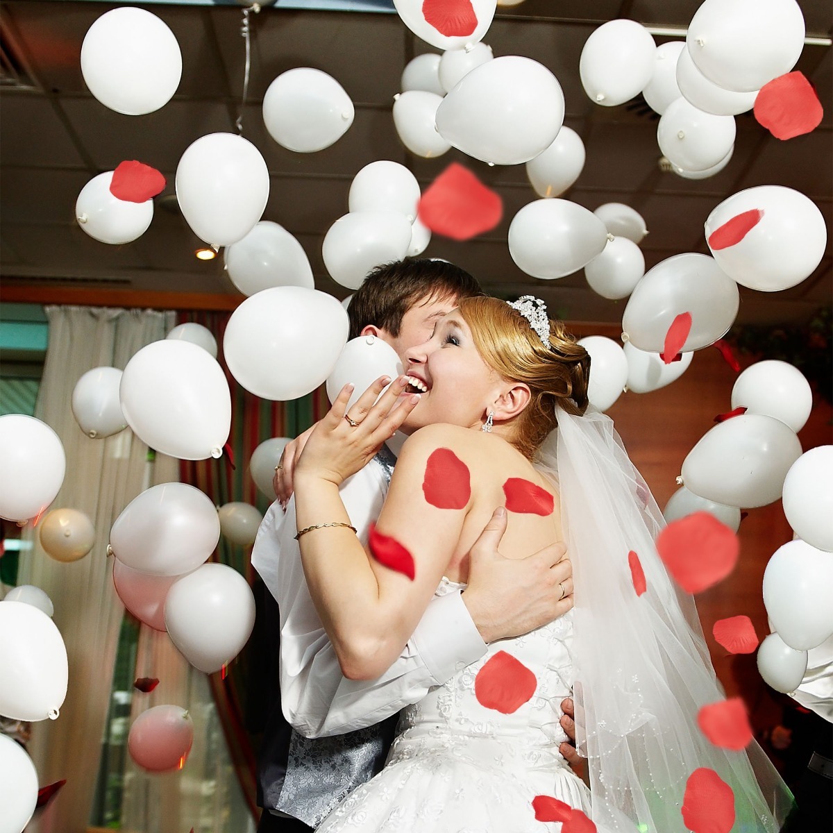 Confetti cannon with Rosepedal red 60cm (1 pc) 