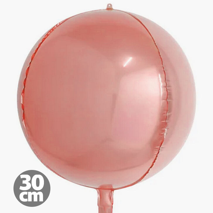 Balloons Foil RoseGold 4D Round 30 cm