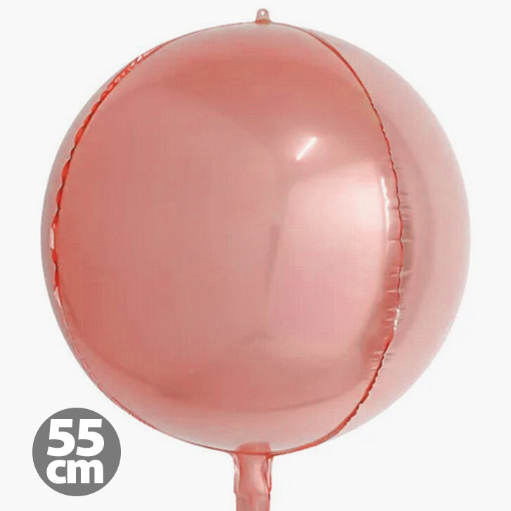 Balloons Foil RoseGold 4D Sphere 55cm