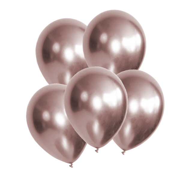 Μπαλόνια rose gold Chrome 6'' Extra Metallic συσκευασία 50 τεμαχίων 2