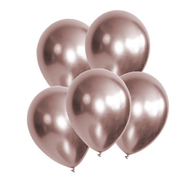 Μπαλόνια Rose Gold Chrome 6'' Extra Metallic, συσκευασία 30 τεμαχίων 2