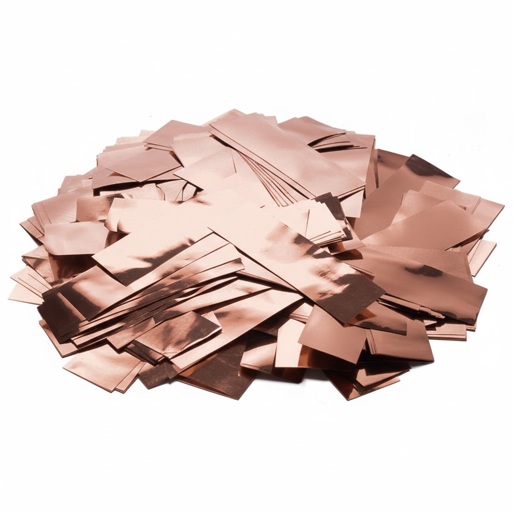 Κομφετί Glitter rose gold 2cm Χ 5cm συσκευασία (1 κιλό)