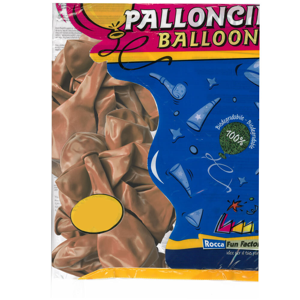 Balloons latex 13 inches metallic Rose Gold Rocca Italy Balloons 100 pcs