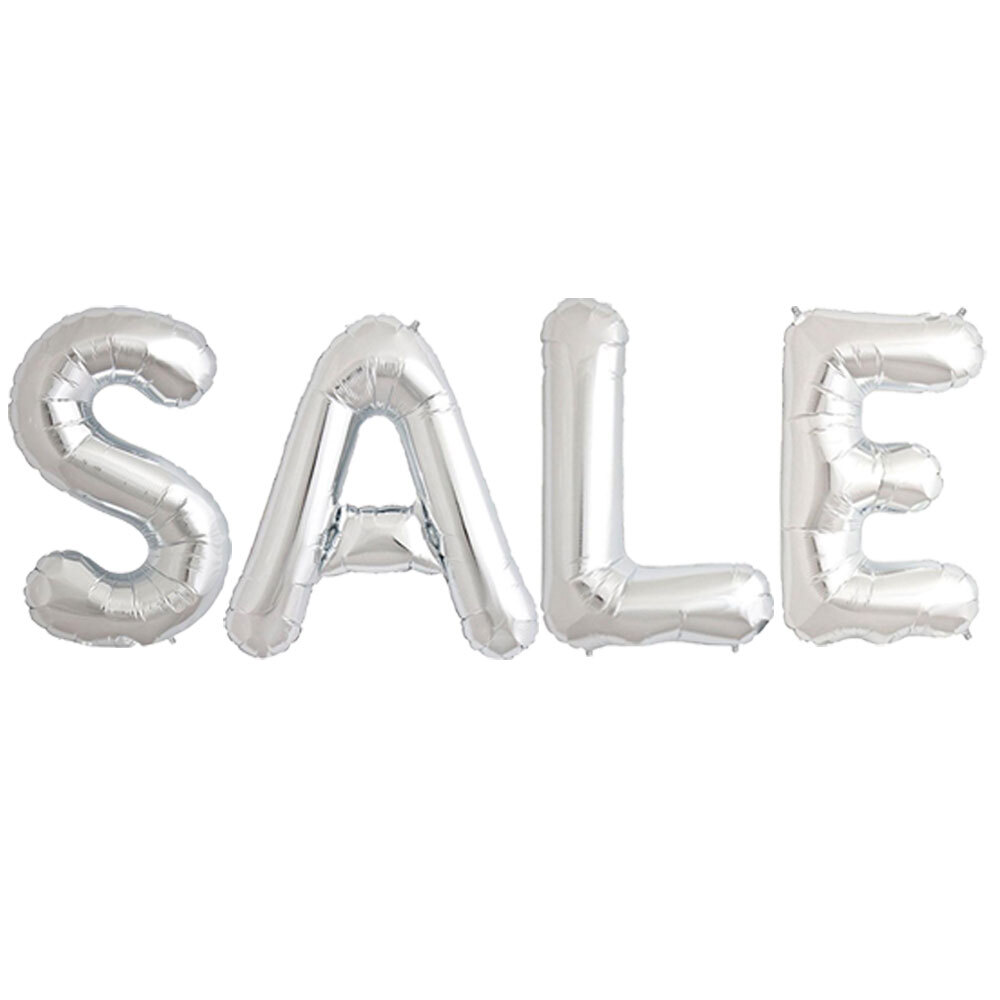 Balloons Sale letters 85cm Silver color