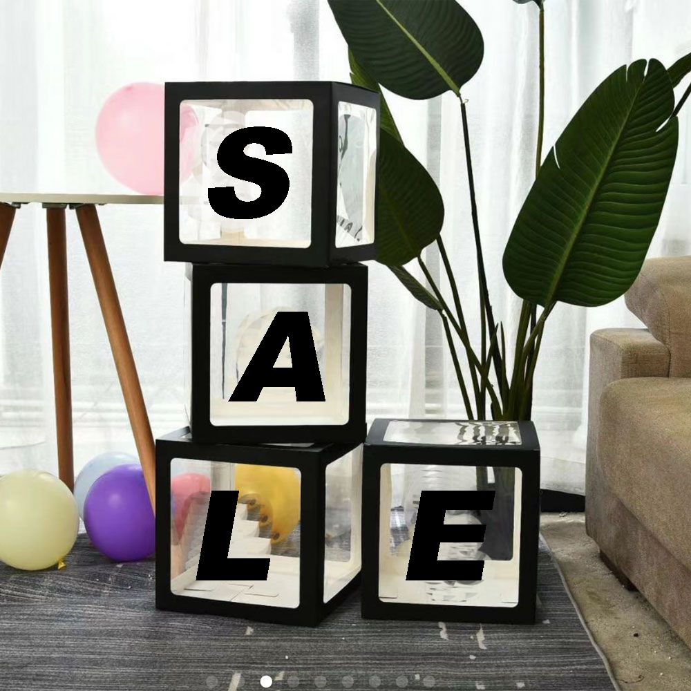 Balloon box μαύρο | 4 τεμάχια