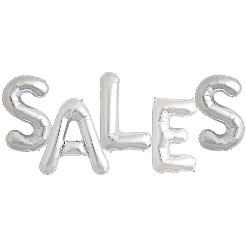 Balloons Sales letters 85cm Silver color