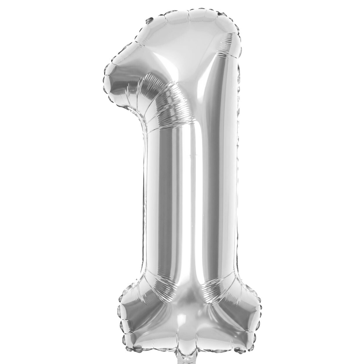Μπαλόνι Αριθμός Νο 1 Ασημί 86 cm για ήλιο Slim size (Συσκευασμένο)