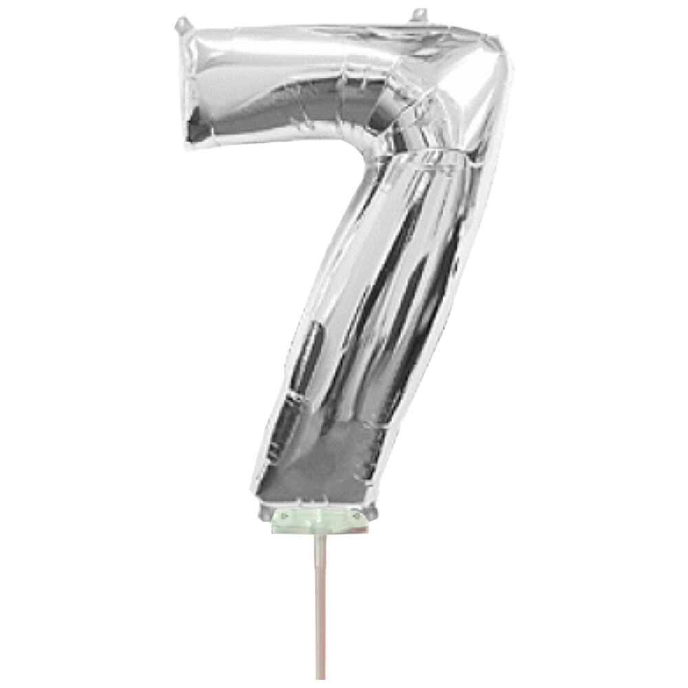 Μπαλόνια foil ασημί minishape νούμερο 7 (40 εκατοστά)