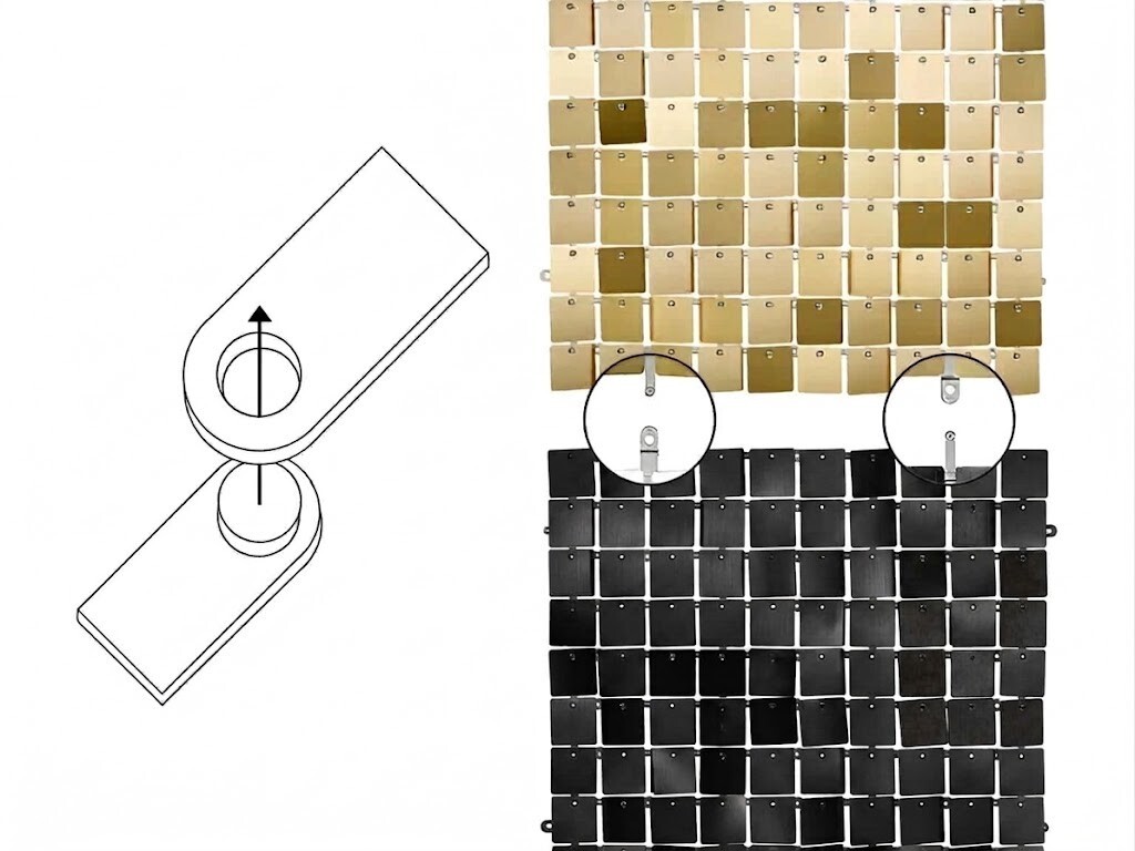 Decoration Backdrop Wall - Silver - 30 x 30 cm