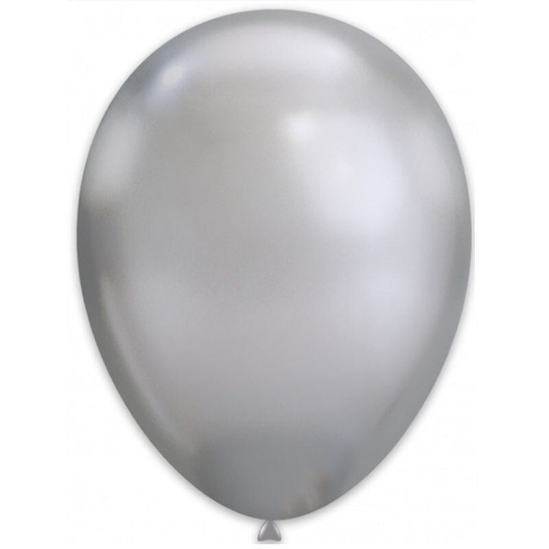 Μπαλόνια Ασημί Extra Metallic Chrome 14 ιντσών, σε συσκευασία 15 τεμαχίων