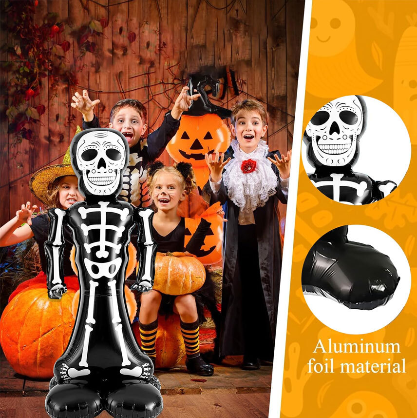 Μπαλόνια Halloween Σκελετός 1.5 μέτρο - Airloonz (φουσκώστε με αέρα)