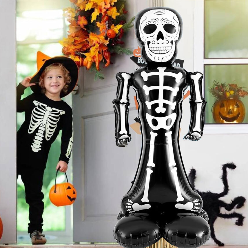 Μπαλόνια Halloween Σκελετός 1.5 μέτρο - Airloonz (φουσκώστε με αέρα)