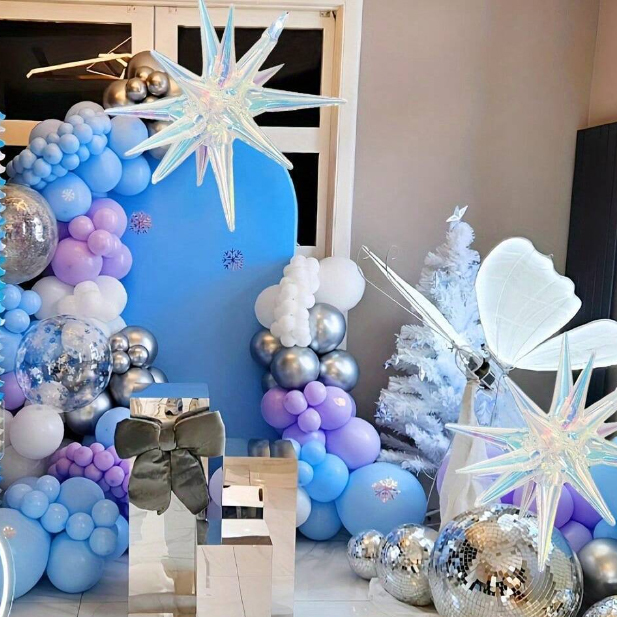 Μπαλόνι 26'' Αστέρι Ιριδίζον 3D - (Φουσκώνει με Αέρα) Συσκευασμένο 5