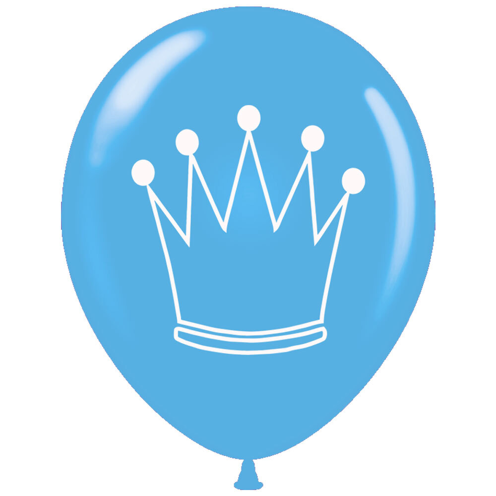 Balloons 12 inch prince crown 15 pcs packed ND