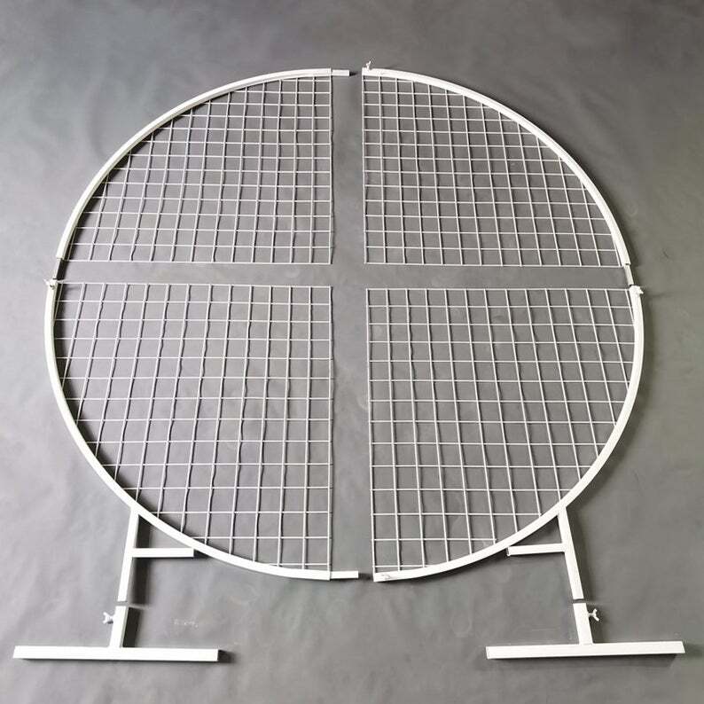 Balloons metallic frame round with grid 1,8m easy to carry
