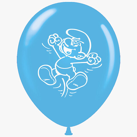 Βalloons 12 inch printed Smurfs 100 pcs packed 