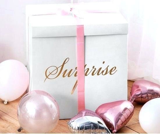 Surprise Balloon Box Λευκό  (50cm x 50cm) 9