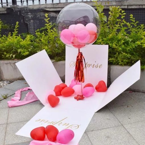 Surprise Balloon Box Λευκό  (50cm x 50cm) 6