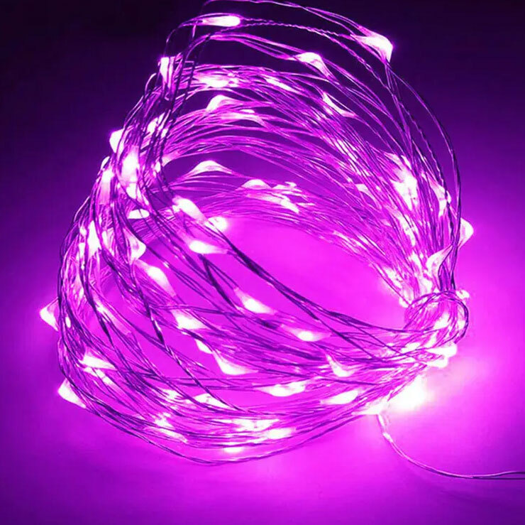 Led Λευκός φωτισμός με μπαταρίες - 3 μέτρα μήκος με 30 Led λαμπάκια 5